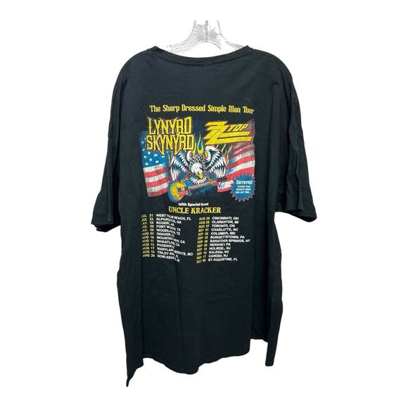 Lynyrd Skynyrd & ZZ Top Sharp Dressed Simple Man Tour Black T-Shirt - Picture 2 of 8